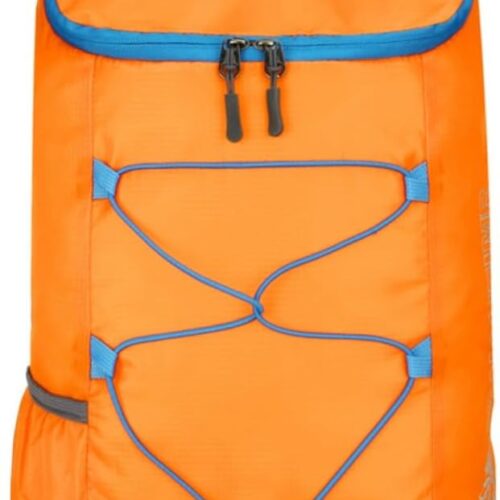 Large-capacity folding bag, outdoor spill-proof hiking backpack for mountaineering (orange)