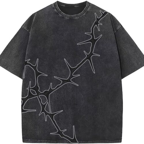 Graphic T-Shirts Vintage Oversized Tees Streetwear Casual Acid Washed Tops for Men Women