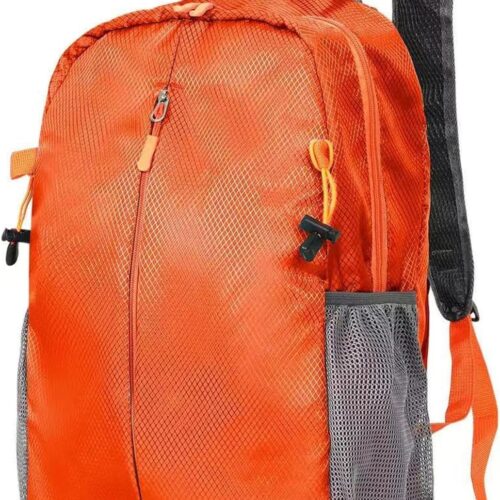 15L Lightweight Packable Backpack, Foldable Hiking Bag, Travel Backpack for Women Man, Waterproof Outdoor Camping Day Pack, Orange