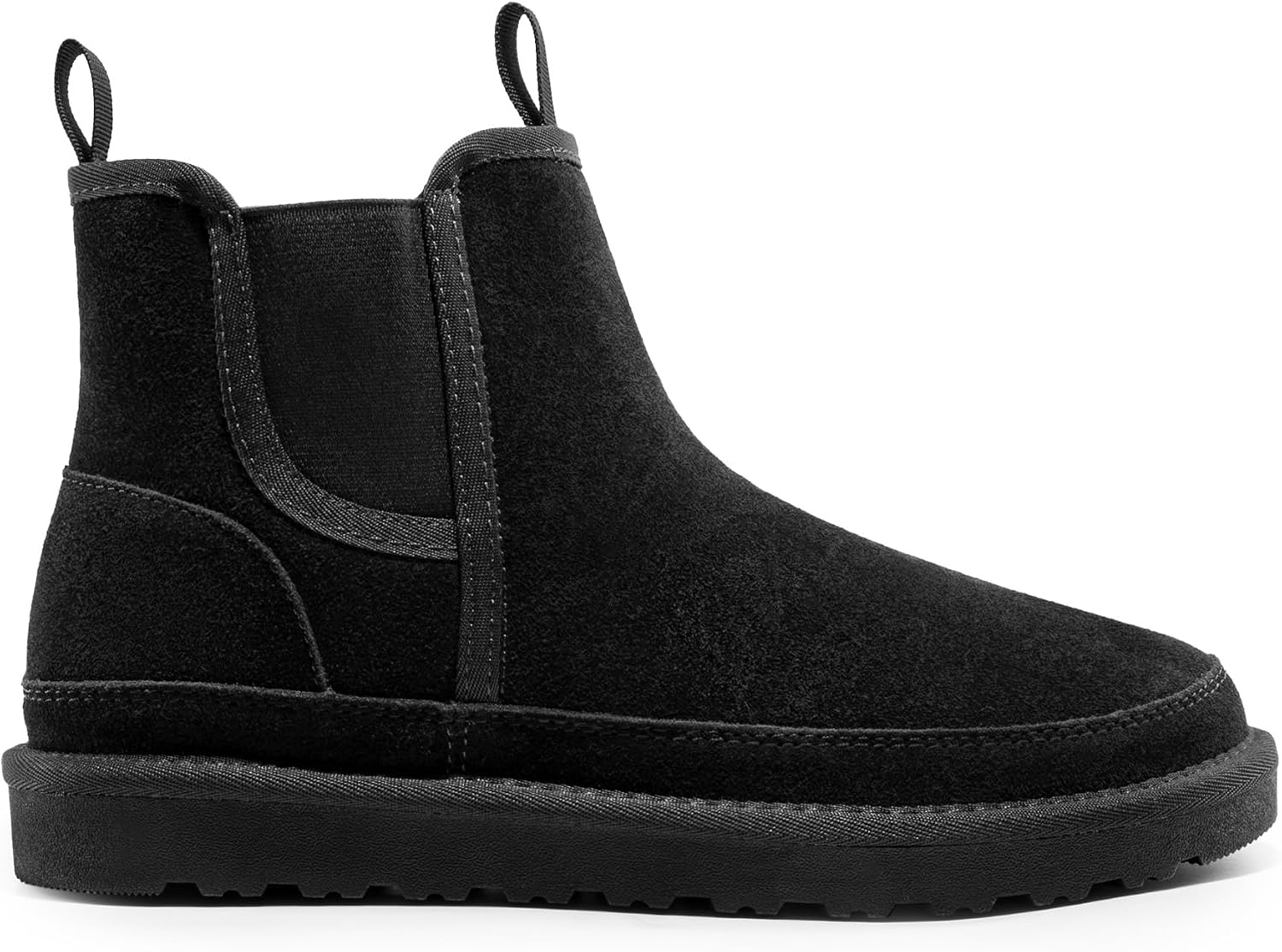 Men's Winter Snow Boots Rugged Suede Leather Cold Weather Warm Chelsea Outdoor Boots - Image 2