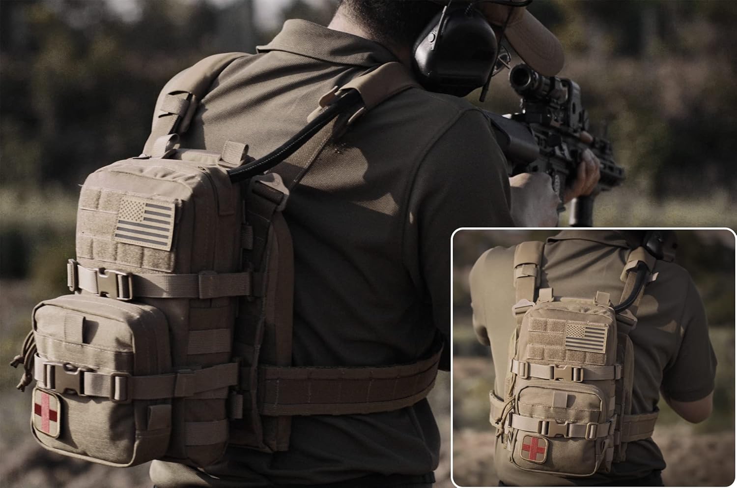 Tactical Small Hydration Pack Outdoor Water Bladder Carrier Pack for Vest Backpack - Image 2