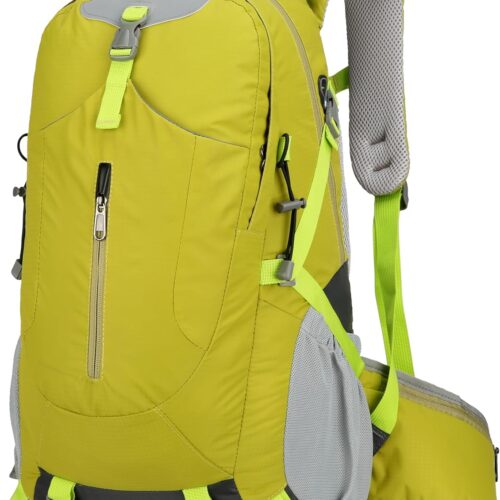 Hiking Backpack for Men and Women, Travel, Sport Outdoor, Lightweight Back Pack, Camping, Bag, waterproof, 40L.(Green)