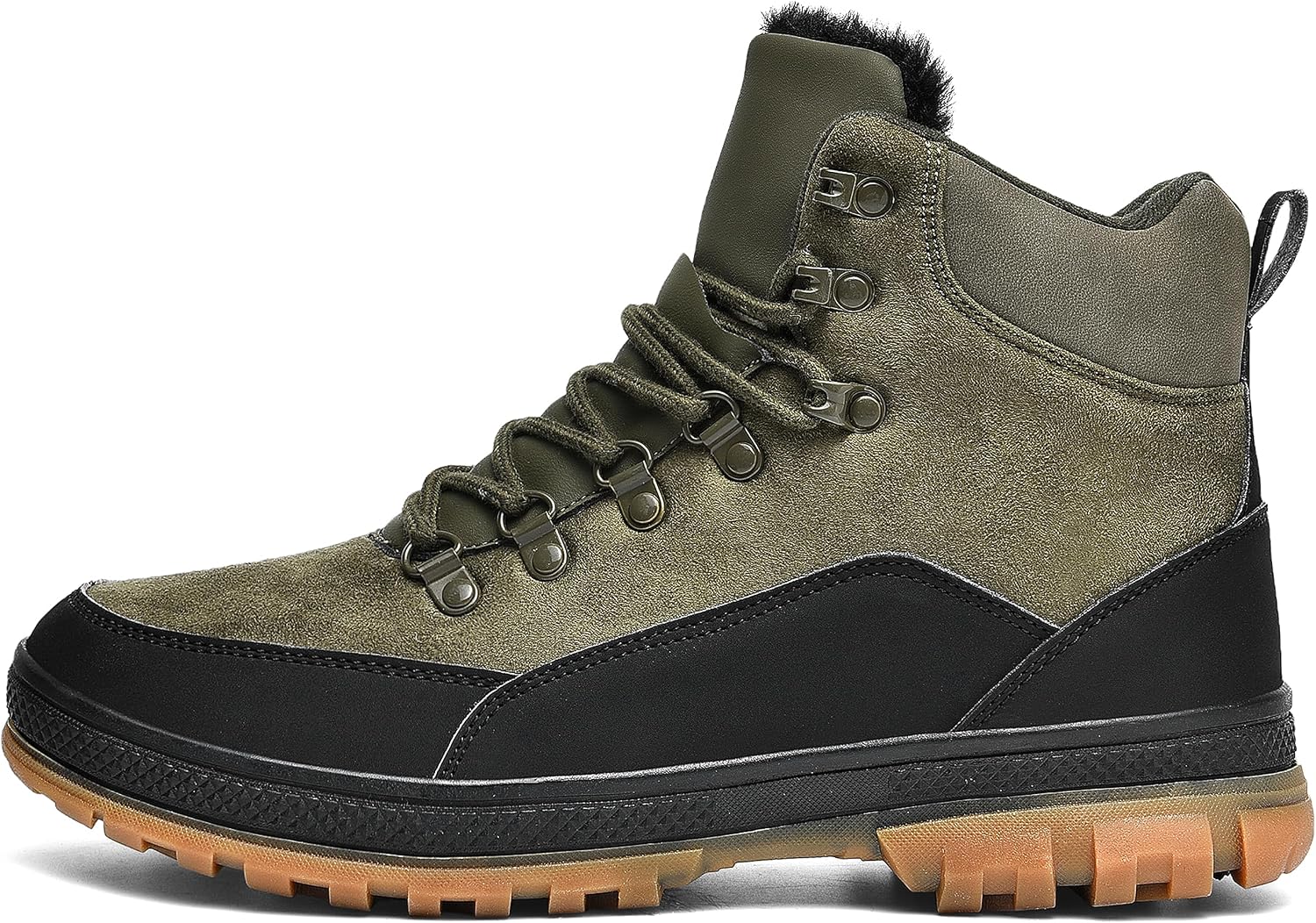 Men's Snow Boots Lightweight Waterproof Winter Boots Fur Lined Anti-slip Cold Weather Shoes - Image 2