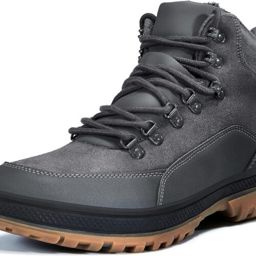 Men's Snow Boots Lightweight Waterproof Winter Boots Fur Lined Anti-slip Cold Weather Shoes